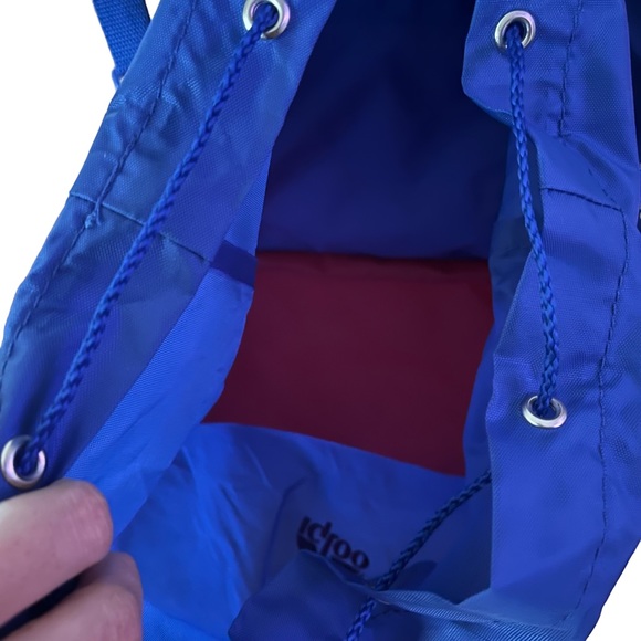 Vintage Igloo lunch bag convertible backpack crossbody insulated red blue - Picture 5 of 16